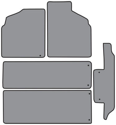 2pc Fronts, 2 Runners & Side Door Cutpile Floor Mat Fits 1993-1996 Nissan Quest