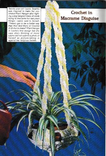 Plant Hanger - Holds 8" to 10" shallow pot - Macrame Cord - Crochet Pattern ONLY