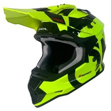 Oneal 2SRS V23 RL Slick Motocross MX Helmet Neon Yellow Black