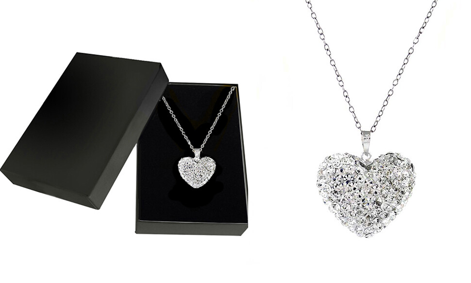 【STONEHENgE】Silver Material Heart Cubic Necklace SC1629 🔥925 Sterling Silver Heart Necklace White Stone CZ Pendant