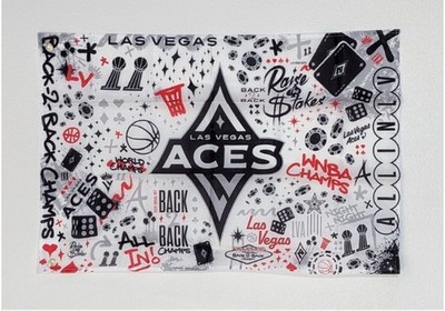 Las Vegas Aces Back-to-Back Champions Banner Flag NEW UNOPENED