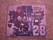  Tie Domi Toronto Maple Leafs game used stick 8x10 picture with coa 