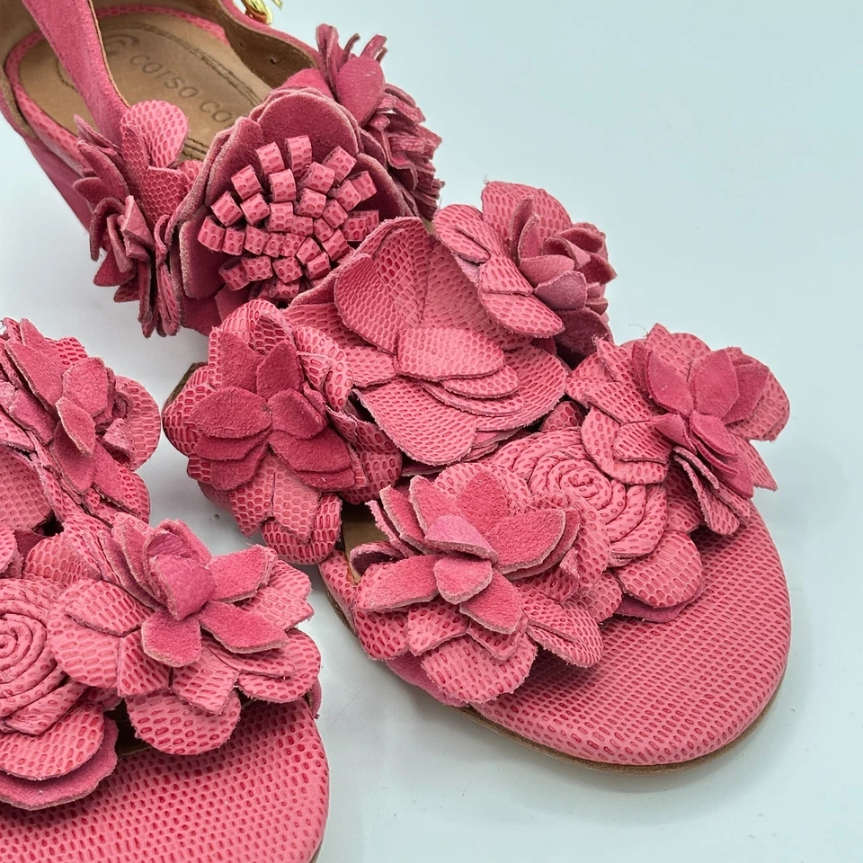 Corso Como, Cuña Confort, Boho Rosa Flores Para Mujer Talla 7M Foto 3 de 4