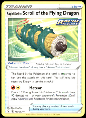 Rapid Strike Scroll of the Flying Dragon 153/203 SWSH07: Evolving Skies