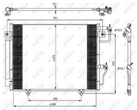 NRF 350049 Klimaanlage Kondensator FüR Mitsubishi Aluminium Mit Dichtring