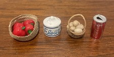 Vintage Kitchen Food Pantry Items - Dollhouse Miniature Lot