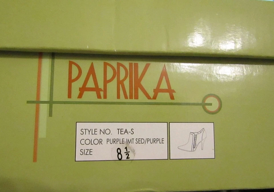 Zapatos de tacón alto Paprika de gamuza púrpura para mujer, nuevos con caja talla 8,5 Foto 4 de 4