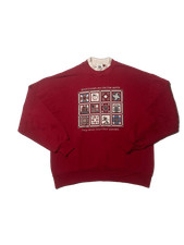 Vtg Gopher Sport Women's Sweatshirt L Red Best Friend Double Collar USA Made