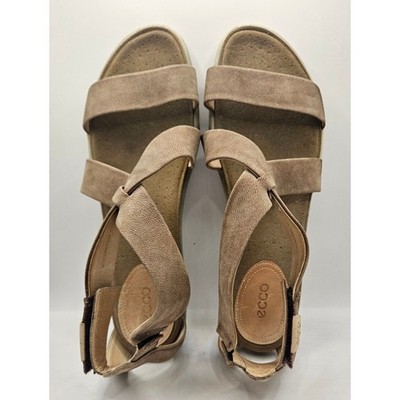 ECCO Damara Brown Nubuck Leather Ankle Strap Sandals EU 41 US 10-10.5 #375