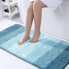 Bathroom Runner Rugs 47x24, Extra Soft Absorbent 47" x 24" Peacock Blue