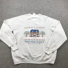 Vintage Lee Sweatshirt Mens 2XL Raglan Crewneck Down Home Country Made USA 90s