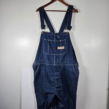 Vtg 50s BIG MAC JC Penneys Denim Jean Low Back Overalls Mens 48x30 Workwear