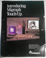 1990 Migraph Touch-Up Flyer. High-res monochrome image design tool for IBM PC