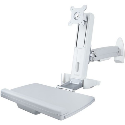 StarTech Wall Mount Workstation Full Motion Sit Stand Desk Height Adjustable