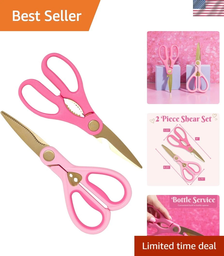 All Purpose Kitchen Shears, Stainless Steel Blades with Ergonomic Soft Grip ...