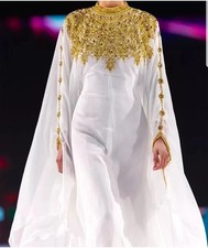 Georgette Ramzan Long Moroccan Eid Sale Dubai Farasha Ramzan Dress Kaftan Abaya