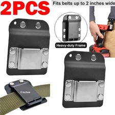 2X Portable Power Drill Holder Tape Measure Tool Belt Clip On Hook Waist Holster