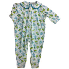 Vtg Carter's Bear Clown Baby Sleeper 1pc Outfit White Terry Cloth Large 19-27 Lb