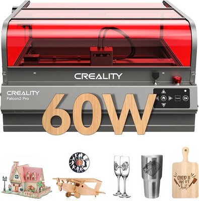 Creality Falcon2 Pro 60W Enclosed Laser Engraver 25000mm/min Speed w/1.6W Module