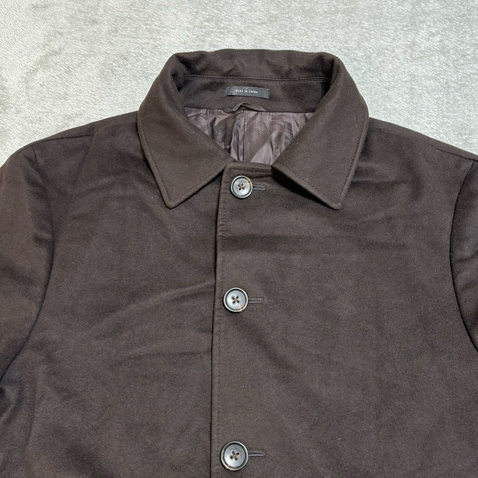 John W Nordstrom Loro Piana Jacket 40R Brown Storm System Wool Top Coat Rain