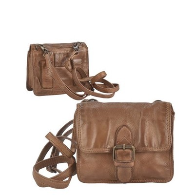 Bear Design Gürteltasche Leder cognac Damen Herren (Cow Lavato)