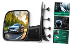 Driver Side Door Mirror Manual Dual Glass Left for 03-13 Ford E150 E250 E350 E45