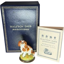 Halcyon Days Enamels Trinket Box Bonbonniere Cavalier King Charles Spaniel