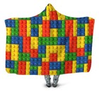 Blocks Hooded Blanket, Cozy Blanket, Warm Wearable Gift for Fans