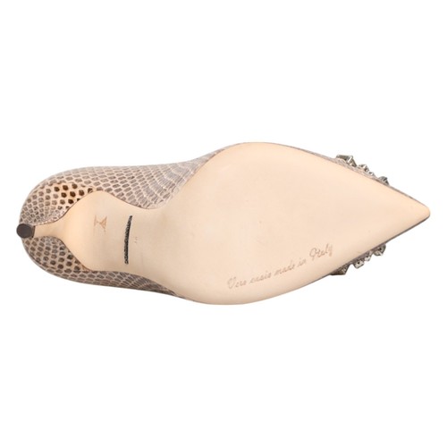 DOLCE & GABBANA Shoes Beige Leather Crystal Embellished Pumps EU36/US5.5 1120usd - Picture 7 of 10