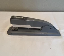 Vtg Swingline 27 Stapler Gray Art Deco MCM Metal Office Heavy-Duty Works