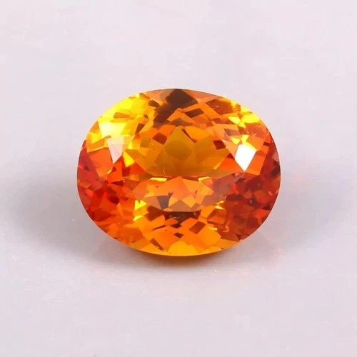 Flawless Orange Sapphire Oval Cut 10 Ct Natural EGL Certified Loose Gemstone