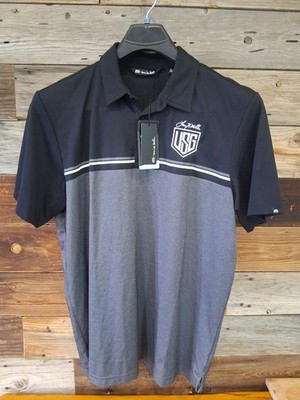 TRAVIS MATTHEW GOLF PERFORMANCE POLO SHIRT ( MENS XL ) BLACK GREY NWT