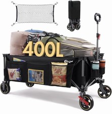 Portal 400L Festival Trolley on Wheels XXL Extended with Brakes Camping Trolley