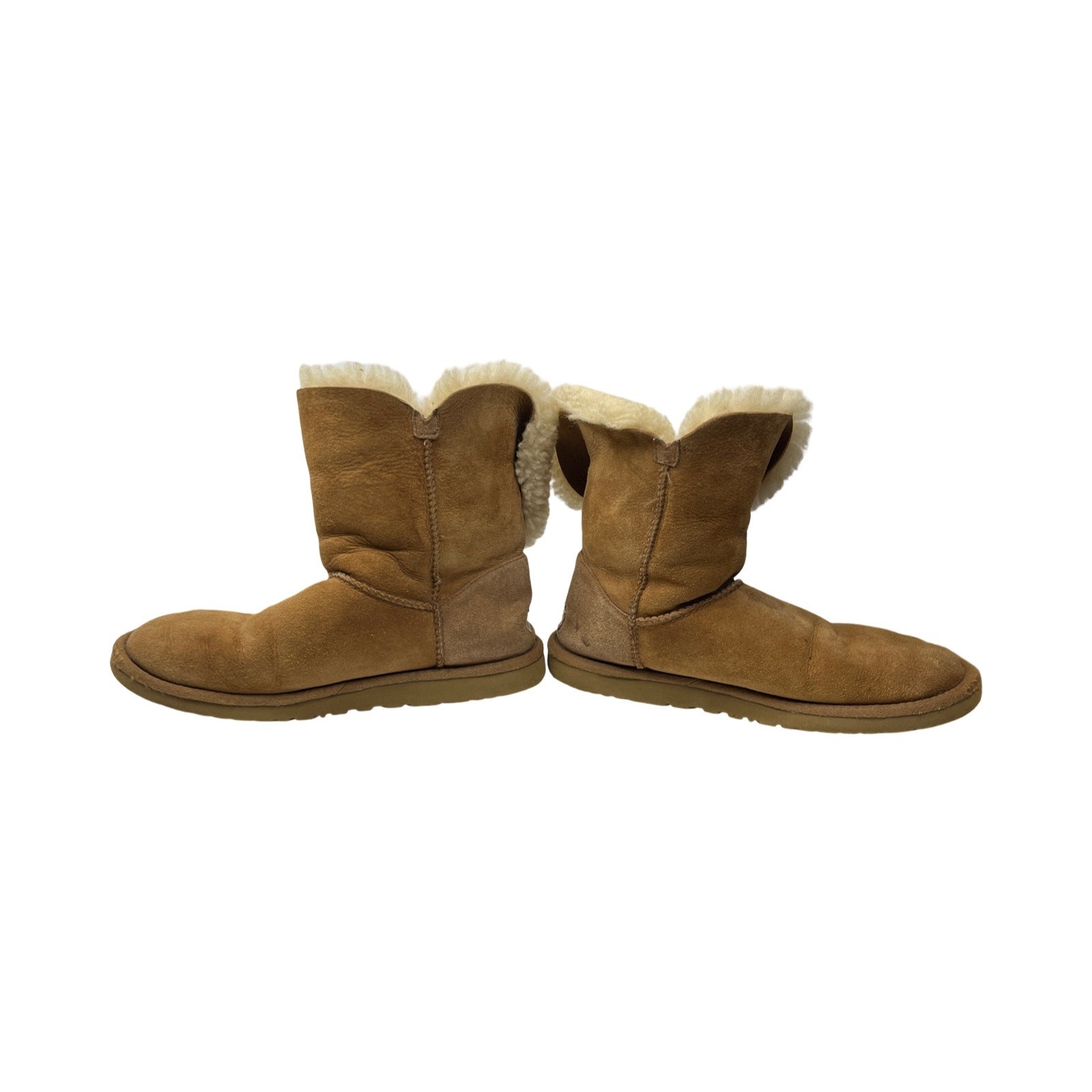 UGG Bailey Button Short Chestnut Shearling Boots … - image 8