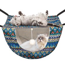 Cat Cage Hammock with ,Double Layer Hanging Adjustable Soft Pet Bed Suit for ...