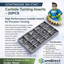 20 Pack CCMT060208 SMIC907 Carbide Turning Inserts