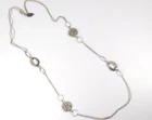 Vtg Coldwater Creek Sterling Silver 925 Necklace Open Ring Coin Medallion 32"