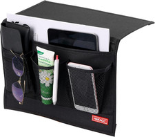 Sofa Arm Rest TV Remote Control Organizer Holder Caddy 4 Pocket Chair Couch Bag