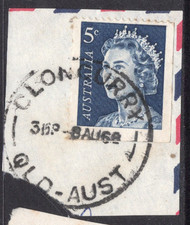 -8 AU 68 CLONCURRY, QLD-AUST complete circular postmark 5c  QEII