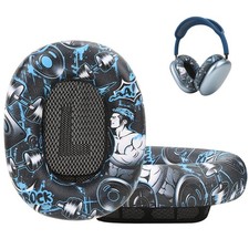 AirPods Max Ear Cushions Ear Pads Sport Gym Cartoon Pattern Memory Foam Leather