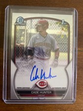 2023 Bowman Chrome Cade Hunter Auto 1st Bowman Cincinnati Reds