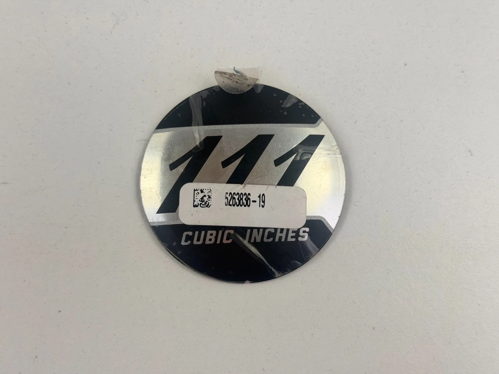 Indian 5263836-19 111 Cubic Inch Engine Badge Emblem