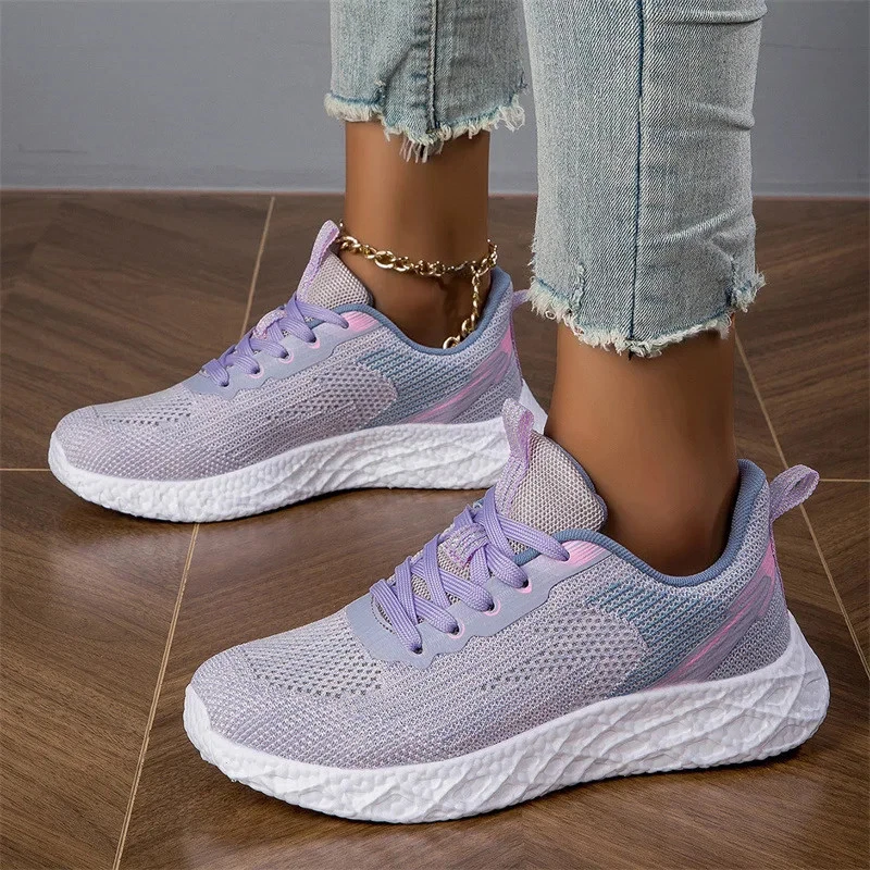 OFERTA Mujer Zapatos para Correr Malla Transpirable Deportes Ligeros Amortiguación Tenis Foto 3 de 4
