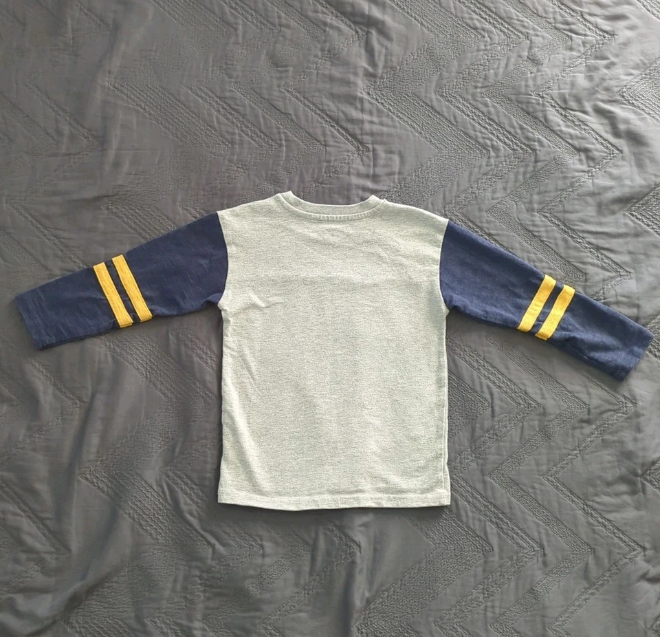 Lote de 3 camisetas de manga larga Garanimals para niños 4T a rayas Dino colorblock paquete Foto 3 de 4