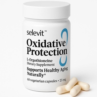 Selevit Oxidative Protection L-Ergothioneine 25mg - High Purity - USA Made 60ct.