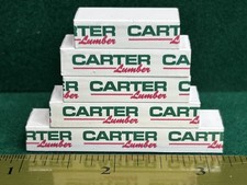 HO Scale 5 pcs Carter Lumber Vinyl Wrapped Lumber Load Acrylic - Lot 33