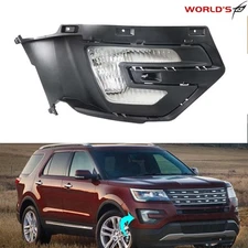 Front Fog Light Assembly Halogen W/Bezel Fit For Ford Explorer 2016-2017 Right
