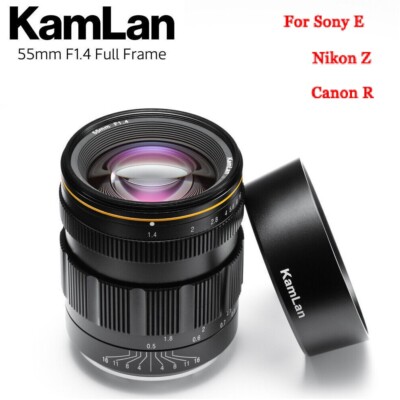 Kamlan 55mm F1.4 Full Frame Manual Focus Lens for Sony E/ Nikon Z/ Canon R Mount