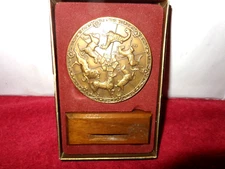 BRONZE 3 in CAROUSEL CALENDAR MEDAL IN BOX UNUSED - 1988 MEDALLIC ART CO.- Z 435