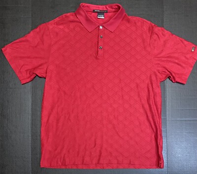 Tiger Woods Collection Nike Fit Dry Golf Polo Shirt Sunday Red Men's Large 